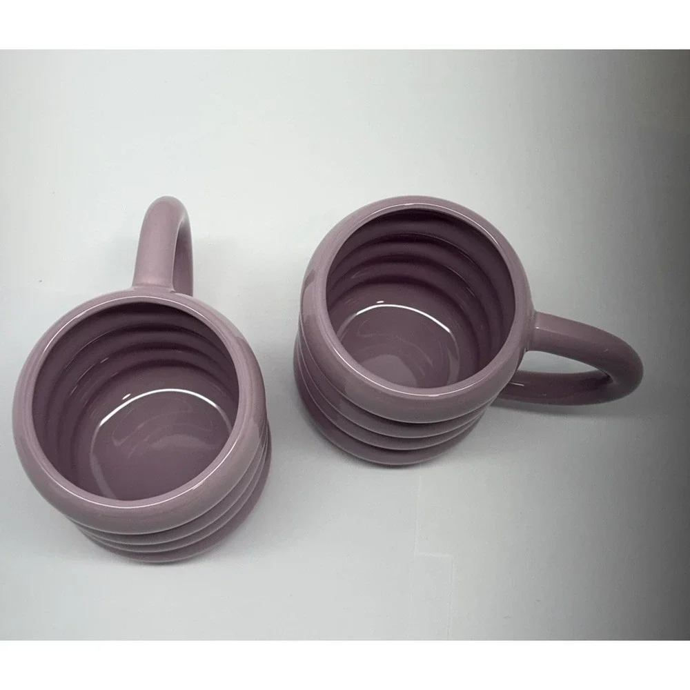 14oz Stoneware Artisan Mug Set Purple - Room Essentials: Coffee Cup, Microwave &